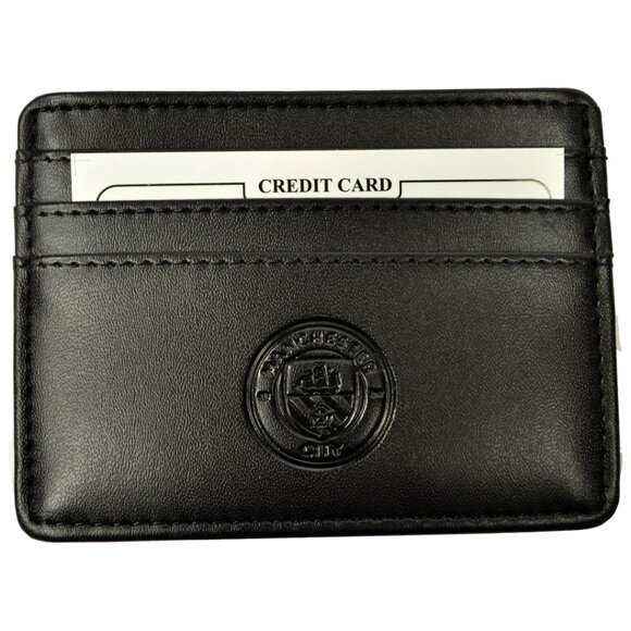 Manchester City FC Official Black Credit Card Holder Wallet - Picture 2 of 5